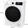 Asciugatrice a pompa di calore Gorenje DHNA92/DE da 9 kg, larghezza 59,5 cm, 15 programmi, bianca, (20013052).