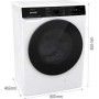 Lavatrice a carica frontale SlimLine Gorenje WPNA84SATSWIFI da 8 kg, profondità 46,5 cm, larghezza 60 cm, bianca.