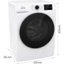 Lavatrice a carica frontale Gorenje WPNEI94DA1TS da 9 kg, larghezza 60 cm, AquaStop, Wi-Fi, bianca.
