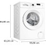 Lavatrice a carica frontale Bosch WGE02471 Serie 2, 7 kg, larghezza 60 cm, AquaStop, bianca.
