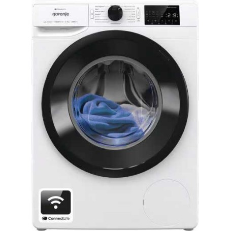 Lavatrice a carica frontale Gorenje WPNEI74A1TS da 7 kg, larghezza 60 cm, AquaStop, 15 programmi, bianca.