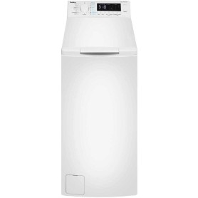 Lavatrice a carica dall'alto Amica WT 483 710 da 8 kg, larghezza 40 cm, Aquastop, 16 programmi, bianca.