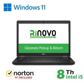 RINOVO NB DELL LATITUDE E5490 I5-8X00U 8GB SSD 256GB 14" W11P NO DVD GRADE A 1Y (RN42522312)