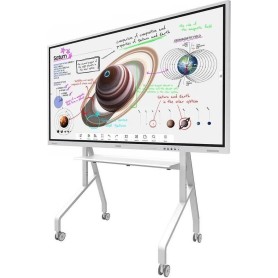 Samsung Flip Pro WM75B 75 Zoll 4K Interaktives Display mit Neomounts MOVE Go XL Rollwagen (LH75WMBWLGCXEN+FL50-575WH1)