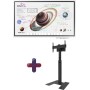 Samsung Flip Pro WM55B 55 Zoll 4K UHD Interaktives Flipchart inkl. Neomounts Stand & Tray (LH55WMBWBGCXEN+FL45S-825BL1)
