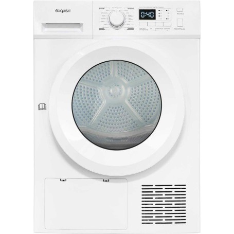 Asciugatrice a pompa di calore Exquisit TWP803-031D, 8 kg, larghezza 60 cm, 16 programmi, bianca.