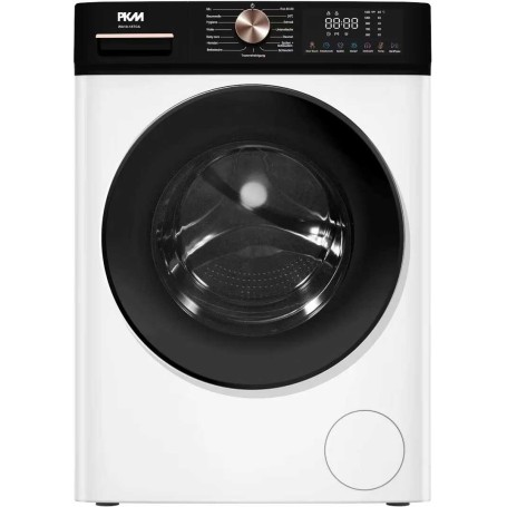 Lavatrice a carica frontale PKM WA10-15TCA da 10 kg, larghezza 60 cm, AquaStop, 15 programmi, bianca.