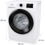 Lavatrice a carica frontale Gorenje WNEI74ADPS da 7 kg, larghezza 60 cm, riduzione del rumore, bianca.