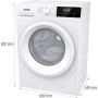 Lavasciuga Gorenje W3D2A854ADPS/DE 5kg/8kg, larghezza 60 cm, bianca.