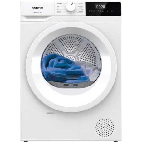 Asciugatrice a pompa di calore Gorenje DHNE72, 7 kg, larghezza 59,5 cm, 15 programmi, colore bianco.