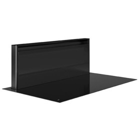 NOVY Panorama Pro 1821 Cappa aspirante a scomparsa con piano cottura a induzione, nera, 88 cm