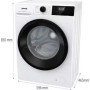 Lavatrice a carica frontale Gorenje WNHEI74SAPS/DE da 7 kg, larghezza 59,5 cm, AquaStop, bianca.