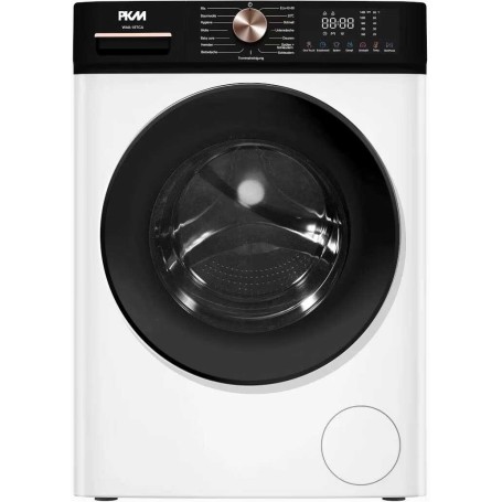 Lavatrice a carica frontale PKM WA8-15TCA da 8 kg, larghezza 60 cm, 1400 giri/min, 15 programmi, bianca.