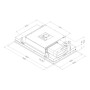 NOVY Pure line Pro Compact 6922 Cappa da soffitto, 120 cm, nera