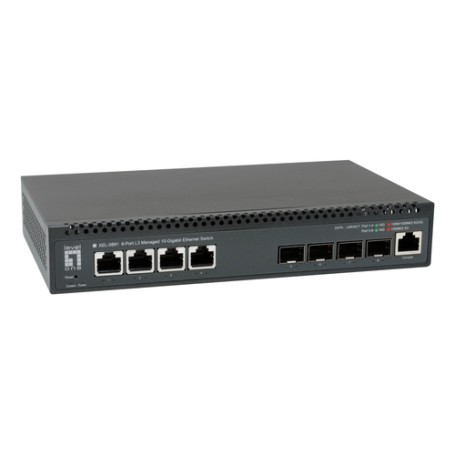 LevelOne XEL-0891 Gestito L3 10G Ethernet (100/1000/10000) Desktop Grigio