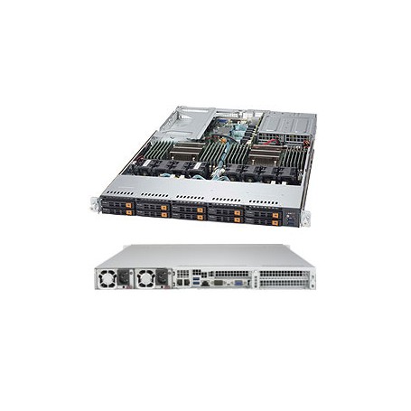 Supermicro 1028U-TN10RT+ Intel® C612 LGA 2011 (Socket R) Rack (1U) Nero (SYS-1028U-TN10RT+)