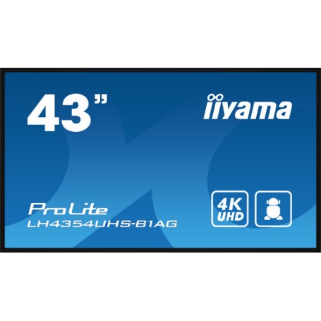 iiyama LH4354UHS-B1AG visualizzatore di messaggi Pannello piatto per segnaletica digitale 108 cm (42.5") LCD Wi-Fi 500 cd/m² 4K