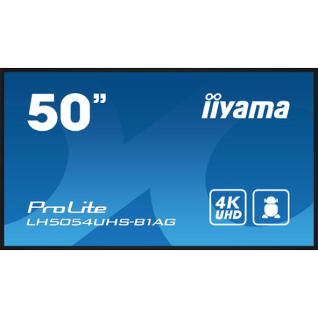 iiyama LH5054UHS-B1AG visualizzatore di messaggi Pannello piatto per segnaletica digitale 125,7 cm (49.5") LCD Wi-Fi 500 cd/m² 