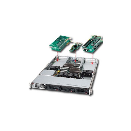 Supermicro Superserver 6016XT-TF Intel® 5520 Rack (1U) Nero, Argento (SYS-6016XT-TF)