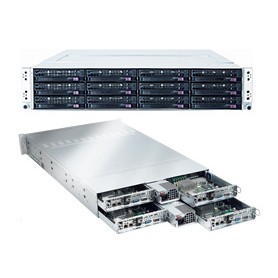 Supermicro SuperServer 6026TT-BIBXRF Intel® 5520 Socket B (LGA 1366) Armadio (2U) Nero (SYS-6026TT-BiBXRF)