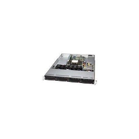 Supermicro SC815 TQC4-605WB2 - Rack-Montage - 1U - SATA/SAS - Hot-Swap 600 Watt - Schwarz (CSE-815TQC4-605WB2)