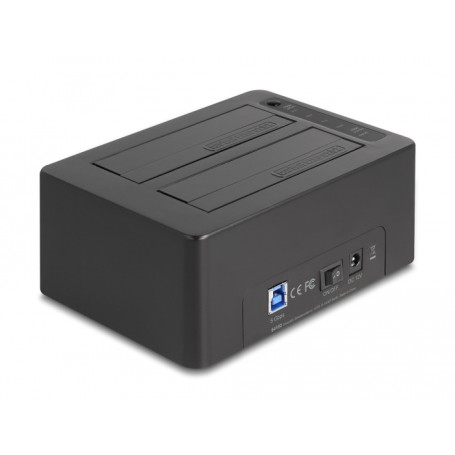 DeLOCK Doppia docking station USB per 2 x HDD / SSD SATA con funzione di clonazione e lettore di schede + porta USB aggiuntiva (64183)