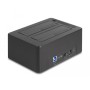 DeLOCK Doppia docking station USB per 2 x HDD / SSD SATA con funzione di clonazione e lettore di schede + porta USB aggiuntiva (64183)