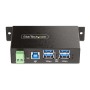 StarTech.com Hub USB gestito a 4 Porte con 4x USB-A, Alloggiamento industriale in metallo resistente, Protezione ESD e contro le (5G4AINDRM-USB-A-HUB)