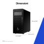 HP Z2 Tower G1i Intel Core Ultra 7 265K 32 GB DDR5-SDRAM 1 TB SSD NVIDIA RTX Pro 2000 Blackwell Windows 11 Pro Stazione di lavor (D46HLET)