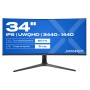 JAPANNEXT JN-IPS340UWQHD60C-C65W-HS Monitor PC 86,4 cm (34") 3440 x 1440 Pixel UltraWide Quad HD LCD Nero, Argento
