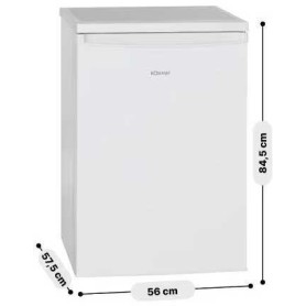 Frigorifero Bomann VS 2185.1 di dimensioni standard, larghezza 56 cm, capacità 133 litri, colore bianco.