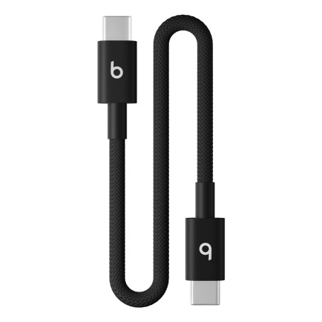 Beats USB-C zu USB-C gewebtes Kabel 0.2 m Bolt Black (MEQ94ZM/A)
