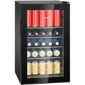 Frigorifero per bottiglie Bomann KSG 7287, larghezza 43 cm, 63 litri, illuminazione interna a LED, nero.