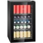 Frigorifero per bottiglie Bomann KSG 7287, larghezza 43 cm, 63 litri, illuminazione interna a LED, nero.