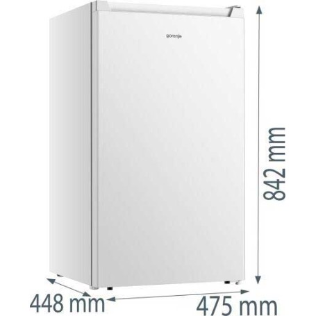 Frigorifero Gorenje RB39EPW4 con scomparto congelatore, larghezza 47,5 cm, bianco.