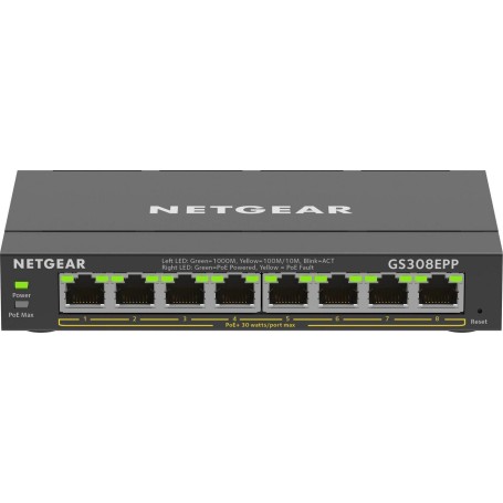Netgear 8PT GE Plus Switch W/HI-PWR (GS308EPP)