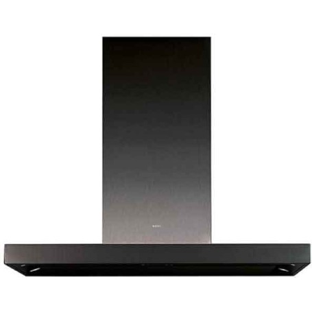 Novy Flat line 7602 Cappa aspirante a parete, acciaio inox nero, aspirazione perimetrale silenziosa