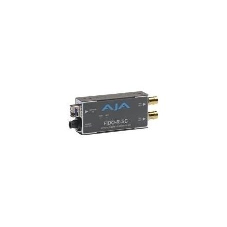 AJA FiDO-R-SC Single Channel SC Fiber to SDI with Dual SDI Outputs - Video Extender - 1310 nm