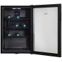 Frigorifero Exquisit GKS120-GT-160C con porta in vetro, larghezza 54 cm, 358 L, nero.