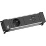 Bachmann Power Frame Einbausteuerleiste 1x CEE7/3 35° 1x USB-C/C 100W schwarz 0,2m (BM0023854)