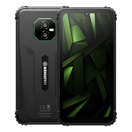 HAMMER Ranger 8/256 GB 15,2 cm (6") Doppia SIM Android 15 4G USB tipo-C 8 GB 5000 mAh Nero, Verde (TEL001062)