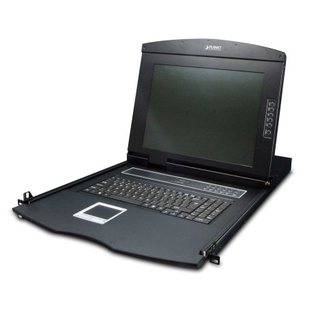 PLANET 17" 16-Port Combo VGA LCD switch per keyboard-video-mouse (kvm) Montaggio rack Nero (IKVM-210-16M)