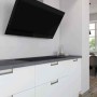 Novy Vision 7850 Cappa aspirante a parete , vetro nero con acciaio inox