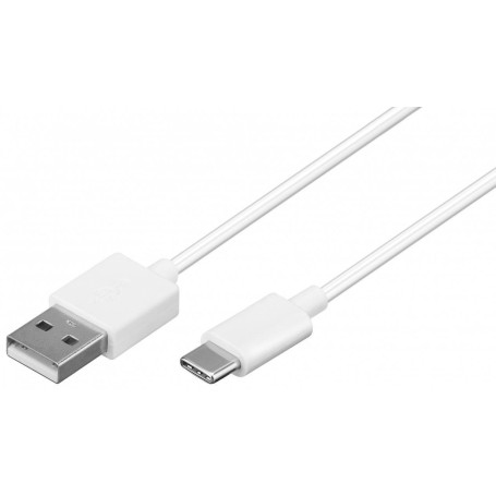 Goobay 59130 cavo USB 2 m USB 2.0 USB A USB C Bianco (59130)