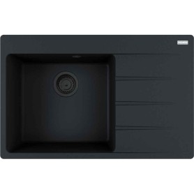 Franke Centro CNG 611-78 A Lavello da incasso a sinistra - Fragranite, nero opaco, 114.0658.592, circa 78 x 50 cm