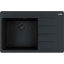 Franke Centro CNG 611-78 A Lavello da incasso a sinistra - Fragranite, nero opaco, 114.0658.592, circa 78 x 50 cm