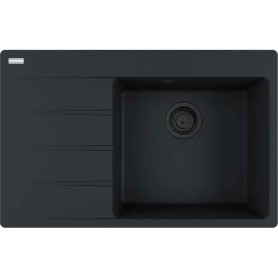 Franke Centro CNG 611-78 A Lavabo destro da incasso - Fragranite, nero opaco, 114.0658.593, circa 78 x 50 cm