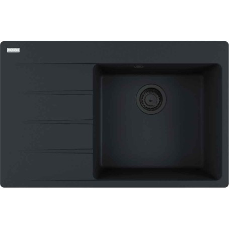 Franke Centro CNG 611-78 A Lavabo destro da incasso - Fragranite, nero opaco, 114.0658.593, circa 78 x 50 cm