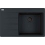 Franke Centro CNG 611-78 A Lavabo destro da incasso - Fragranite, nero opaco, 114.0658.593, circa 78 x 50 cm