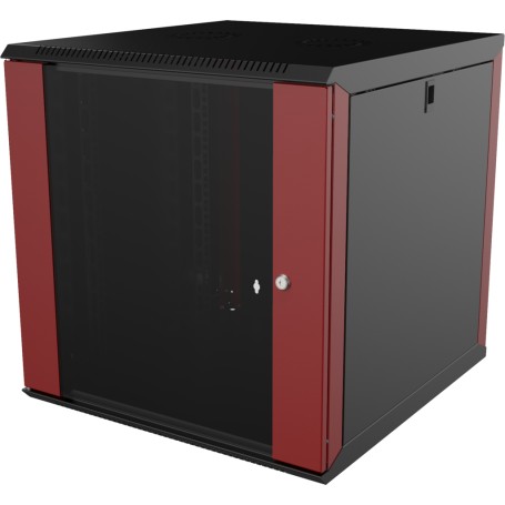 LOGON PROFESSIONAL RUC12U60BR rack 12U Da parete Nero, Rosso